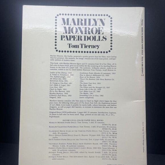 Vintage ⭐️ 1979 Marilyn Monroe Paper Dolls by Tom Tierney Some cut - Picture 4 of 6